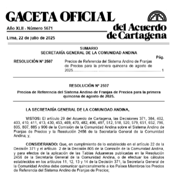 COMUNIDAD ANDINA DE NACIONES (CAN)